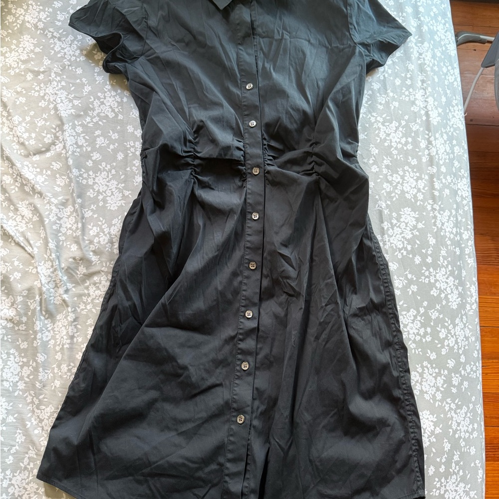 Theory Black Button-Down Dress